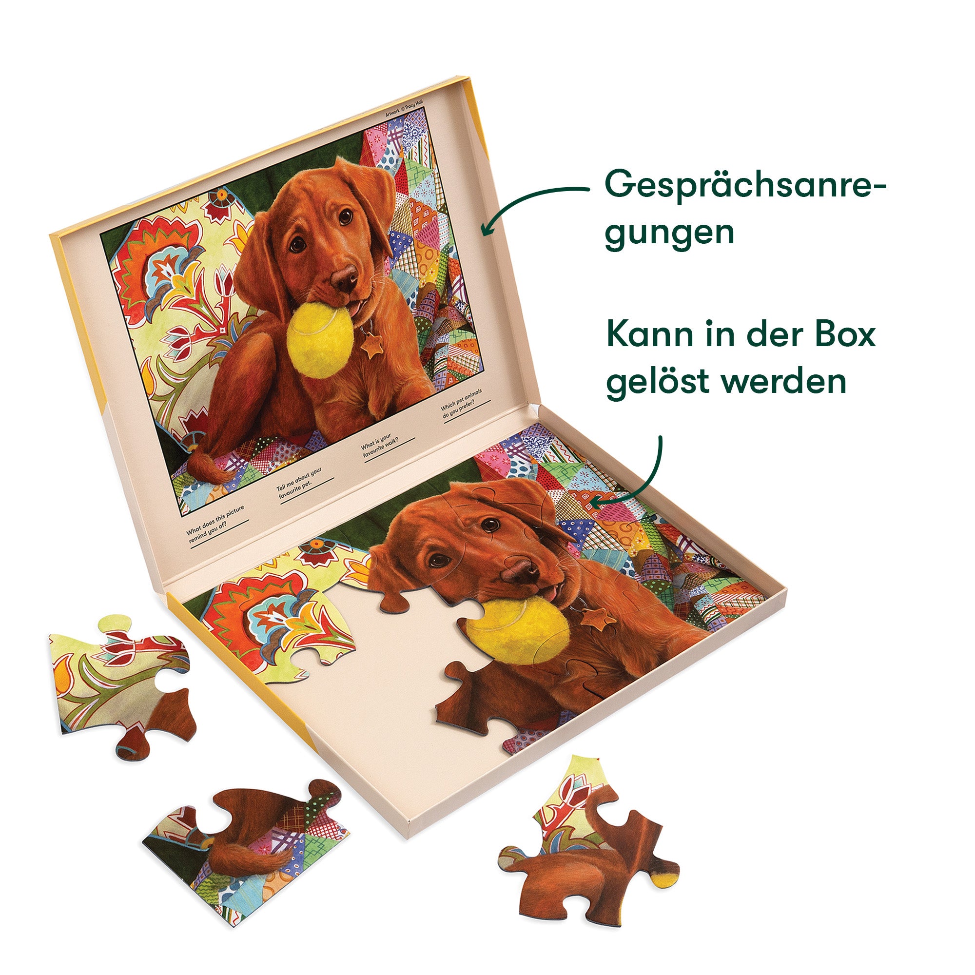 Senioren Puzzle „Welpe“, 13 Teile, Puzzle für Menschen mit Demenz, 31x22 cm