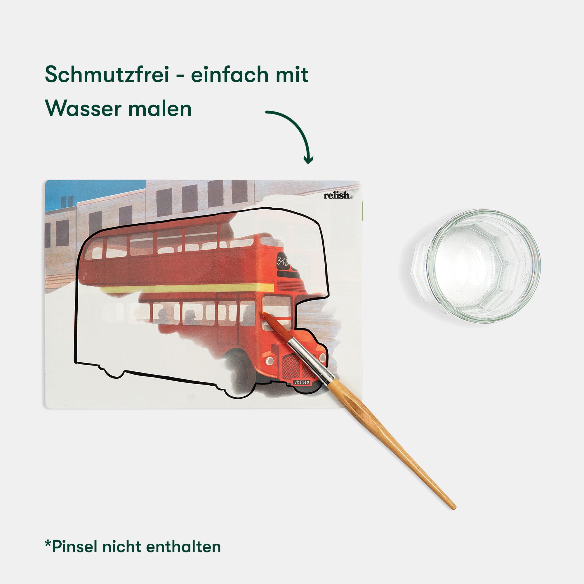 Malen mit Wasser: „Oldtimer“, 5 wiederverwendbare Vorlagen, Aquapaint™ „Classic Vehicles"