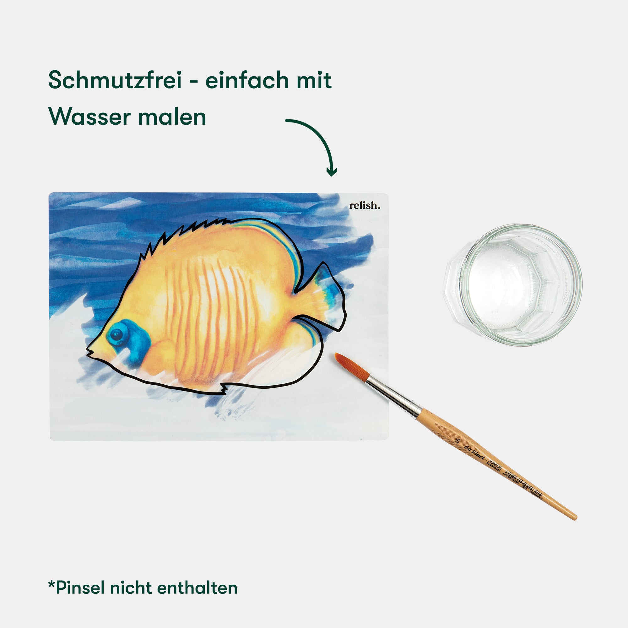Malen mit Wasser: „Lebewesen im Ozean“, 5 wiederverwendbare Vorlagen, Aquapaint™ „Ocean Life“