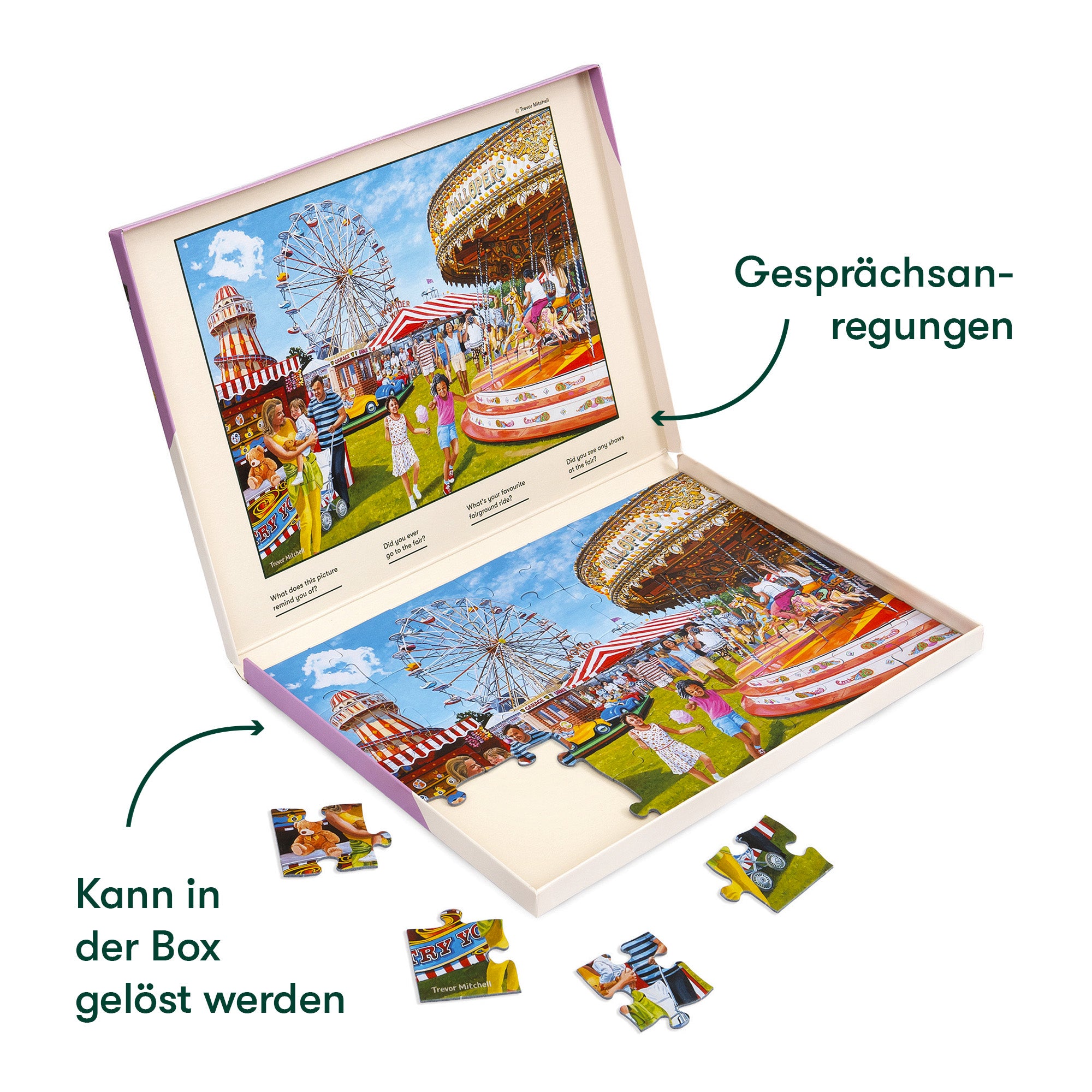 Senioren Puzzle „Jahrmarkt“, 35 Teile, Puzzle für Menschen mit Demenz, 31x22 cm