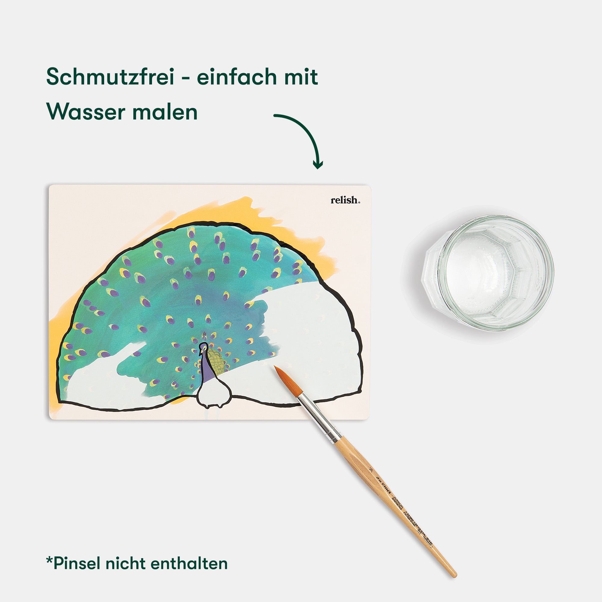 Malen mit Wasser: „Wundervolle Tierwelt“, 5 wiederverwendbare Vorlagen, Aquapaint„Wonderful Animals"
