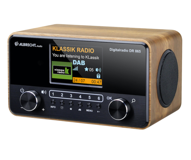Albrecht DR865 Senioren Digital-Radio, sprachunterstützte Menüführung, großes Display, große Tasten