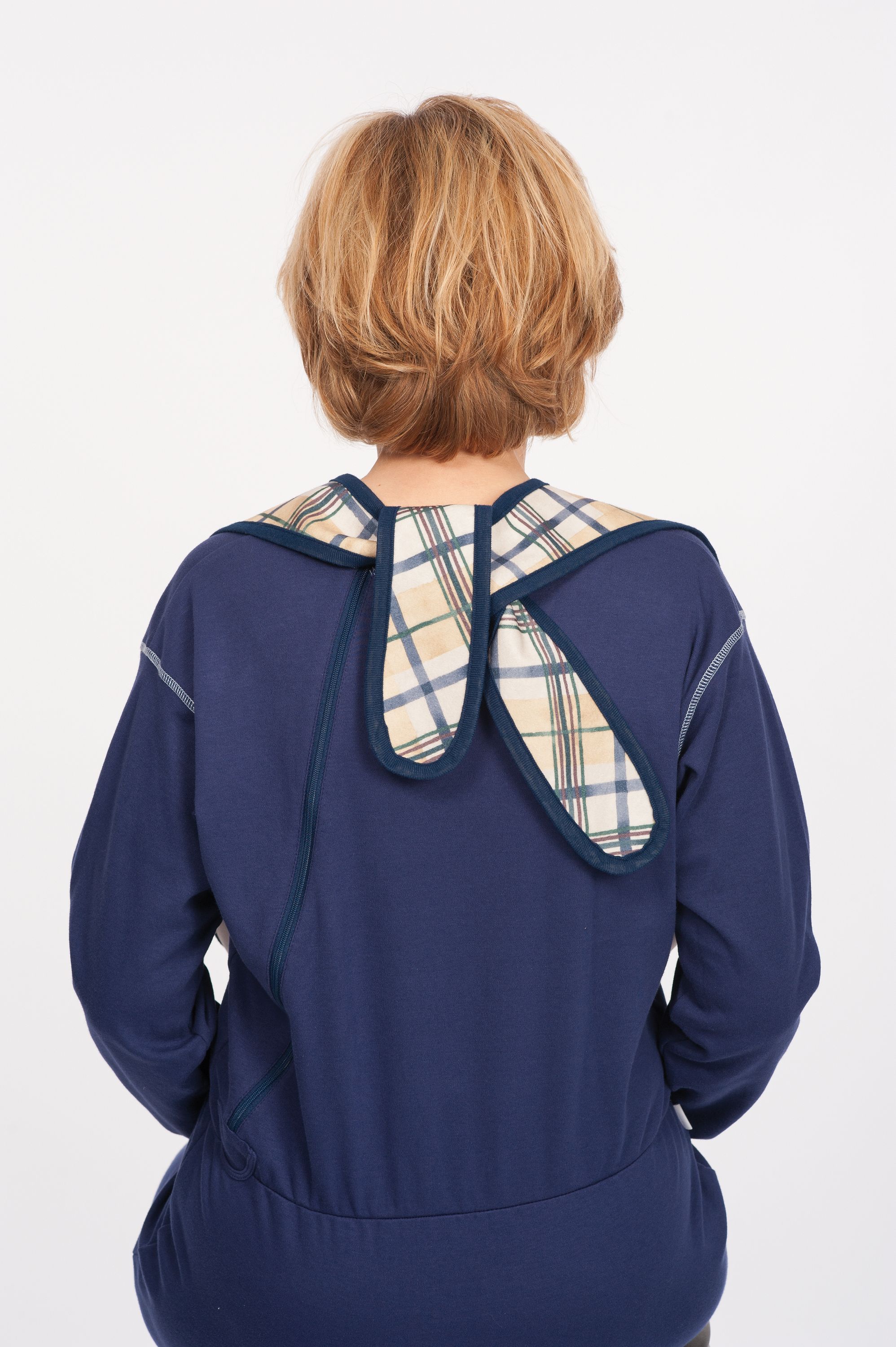 Ess-Schürze mit Schlaufen-/Steckverschluss, Polyester, PU-Nässesperrschicht, 90x46 cm