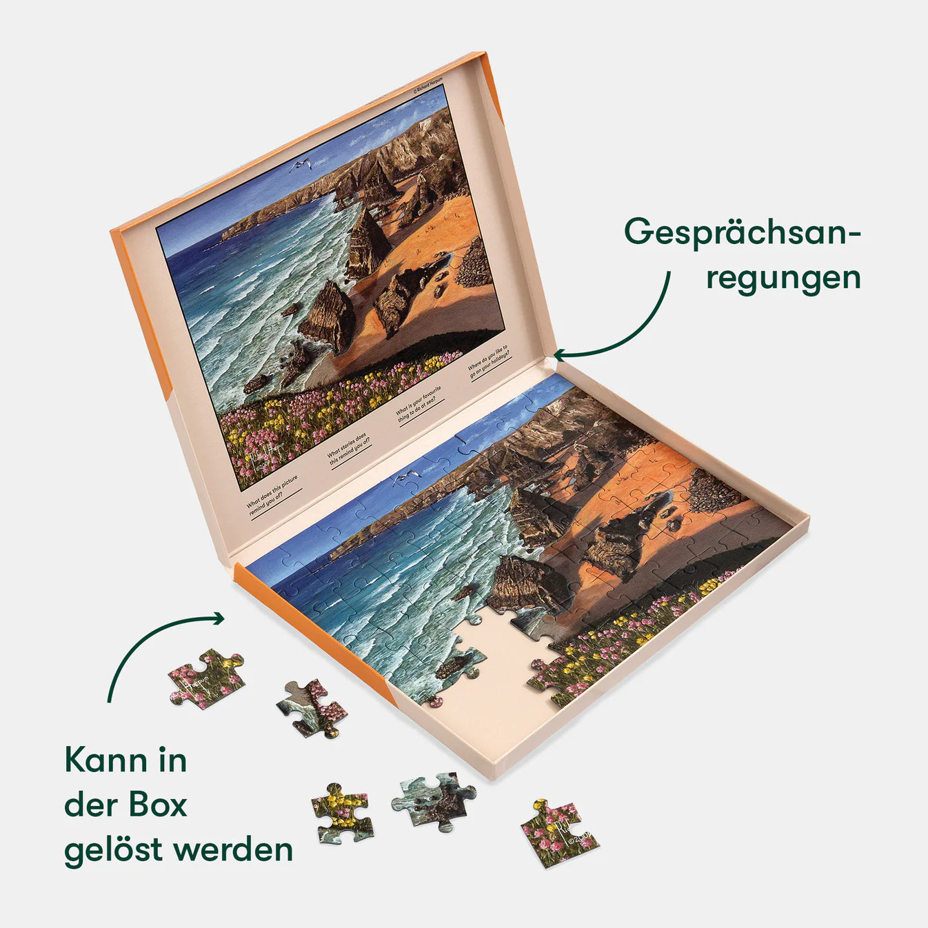 Senioren Puzzle „Atlantik Küste“, 63 Teile, Puzzle für Menschen mit Demenz, 31x22 cm