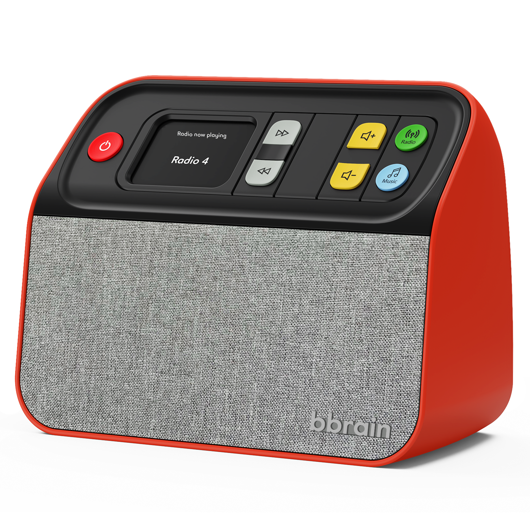 Demenz-Radio & Player, DAB+/FM/USB, Ein- und Ausblenden von Schaltflächen, BBrain Music Player