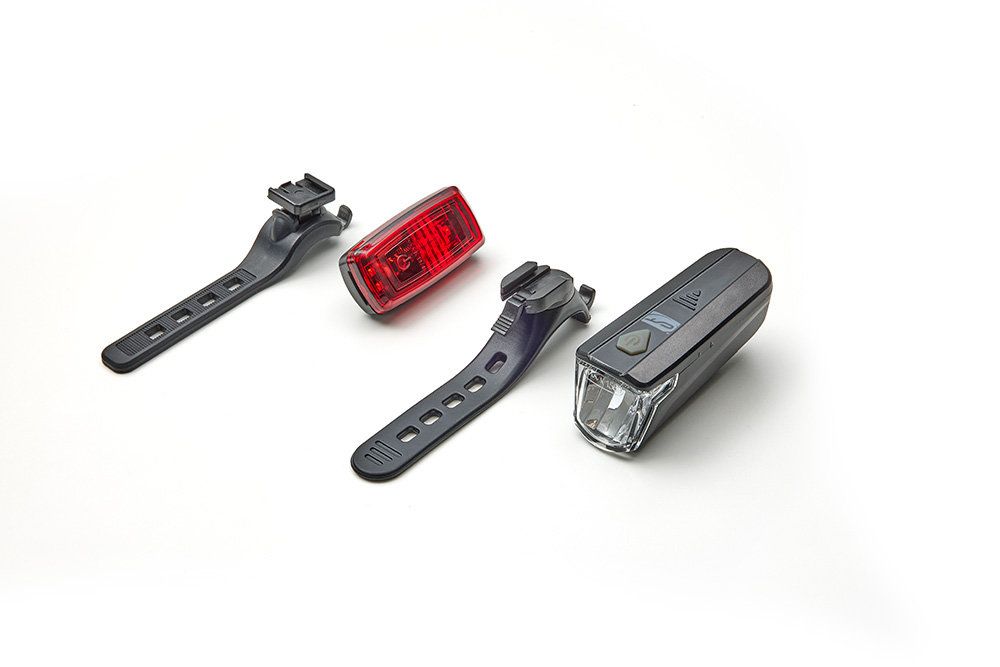 Beleuchtung für Rollatoren, Vorder- und Rückleuchte, flexibles Befestigungssystem