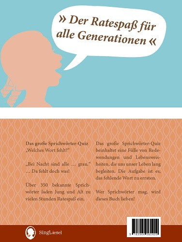 Ratebuch "Sprichwörter-Quiz - Welches Wort fehlt?"