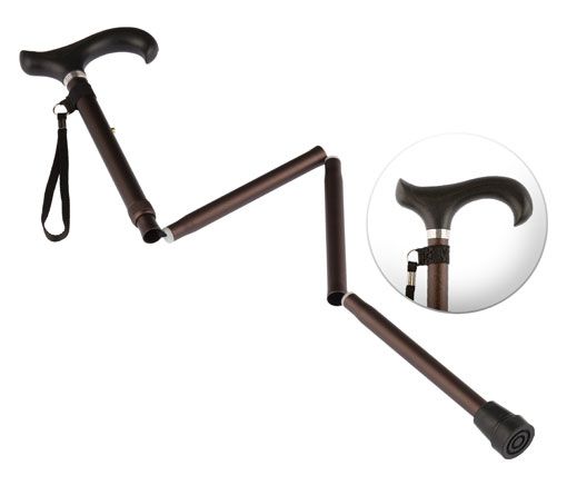 Faltbarer Aluminium-Gehstock mit Soft-Griff, höhenverstellbar
