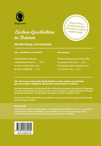 Vorlesebuch "Lücken-Geschichten in Reimen - Mondlandung und Hitparade"