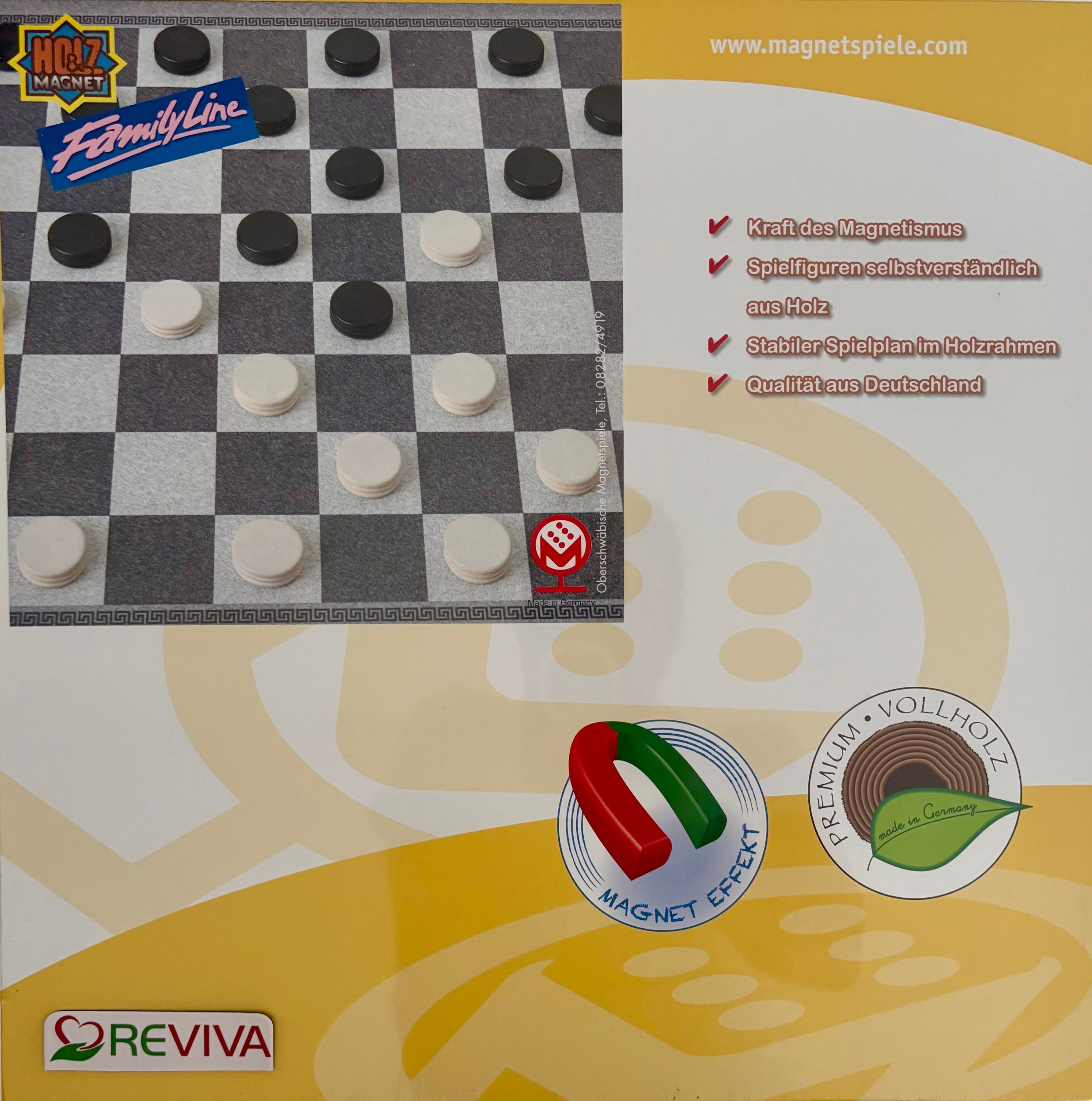 Magnet Brettspiel Dame, 35 x 35 cm