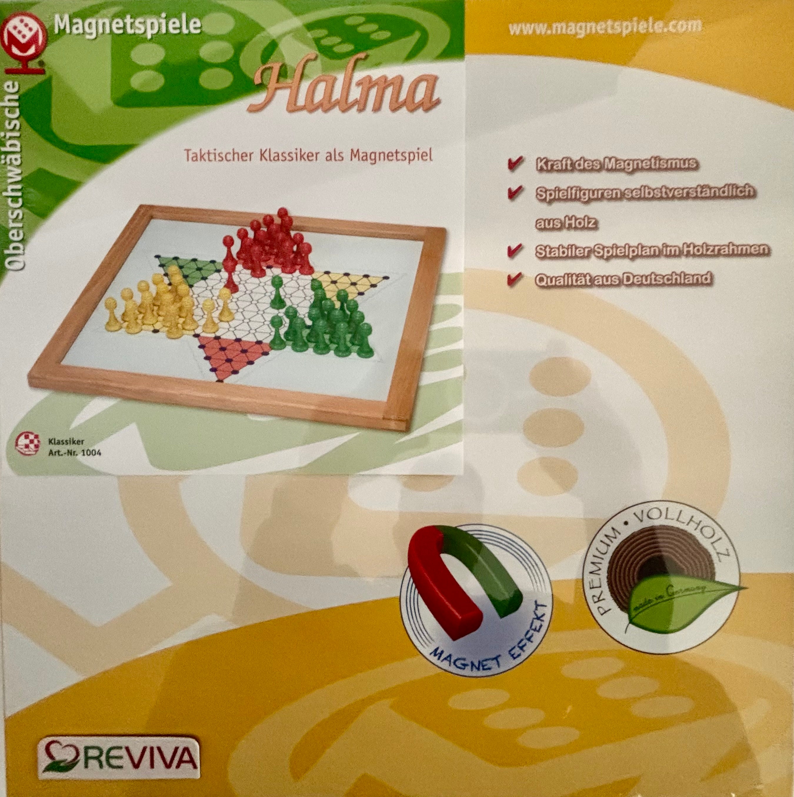 Magnet Brettspiel Halma, 35 x 35 cm