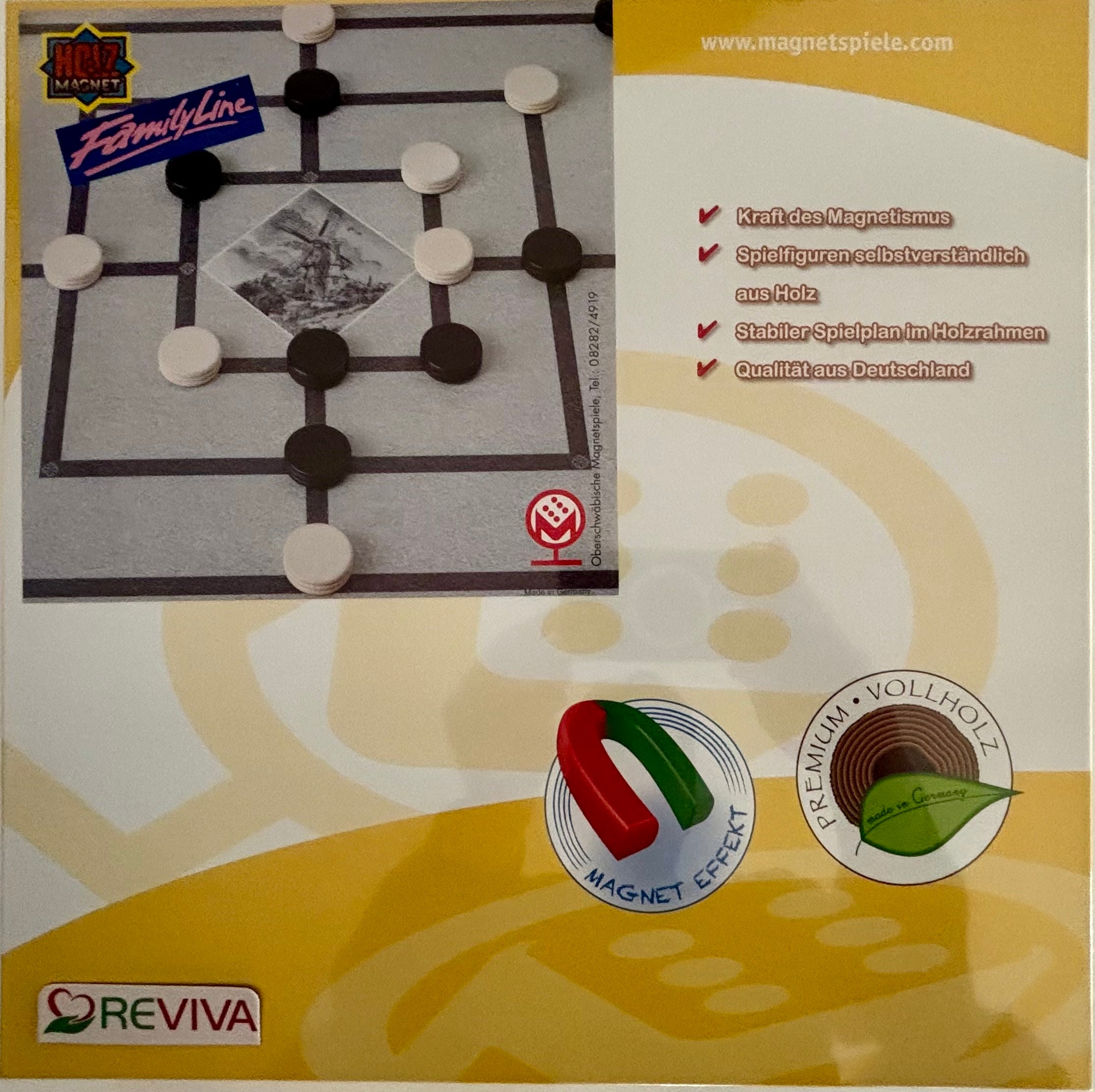 Magnet Brettspiel Mühle, 35 x 35 cm