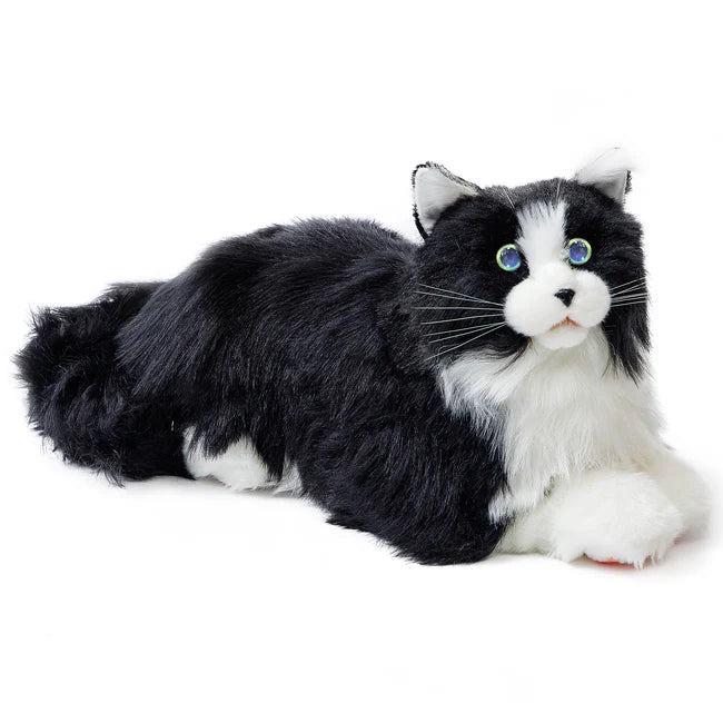 metaCat – Interaktive Roboter-Katze „Schwarz-Weiß“ für Senioren und Menschen mit Demenz, Akkubetrieben