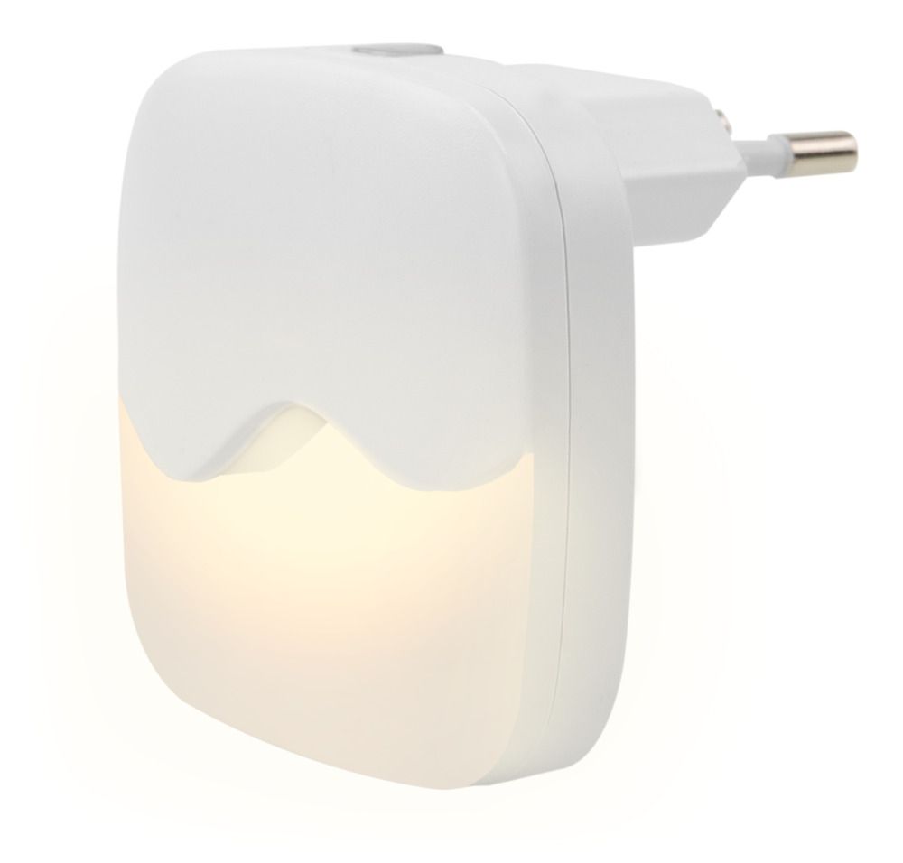2er-Set: Nachtlicht mit Dämmerungsautomatik für die Steckdose, Wandleuchte Gewölbt, LED Warmweiß, 5 Lumen