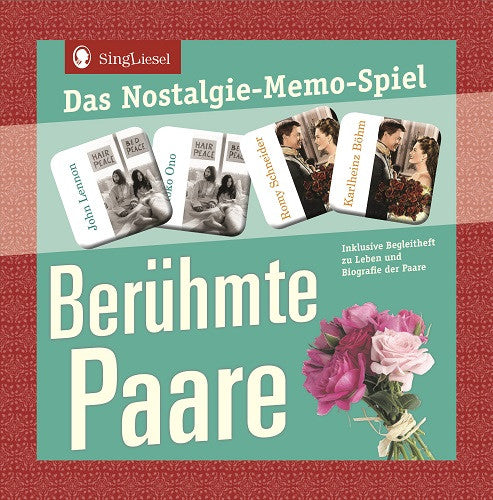 Nostalgie-Memo-Spiel „Berühmte Paare" für Senioren und Menschen mit Demenz