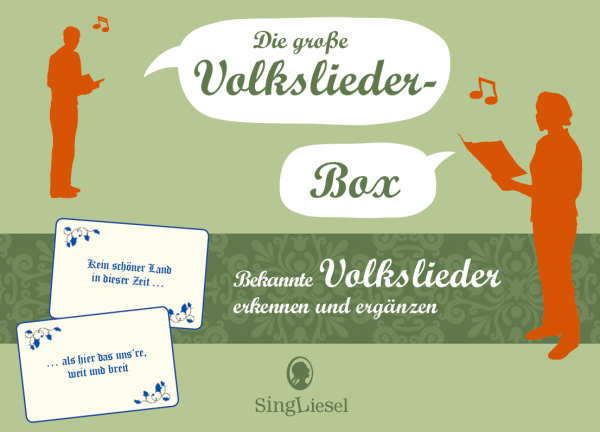 Ratekarten "Bekannte Volkslieder erkennen und ergänzen", Volkslieder-Quiz