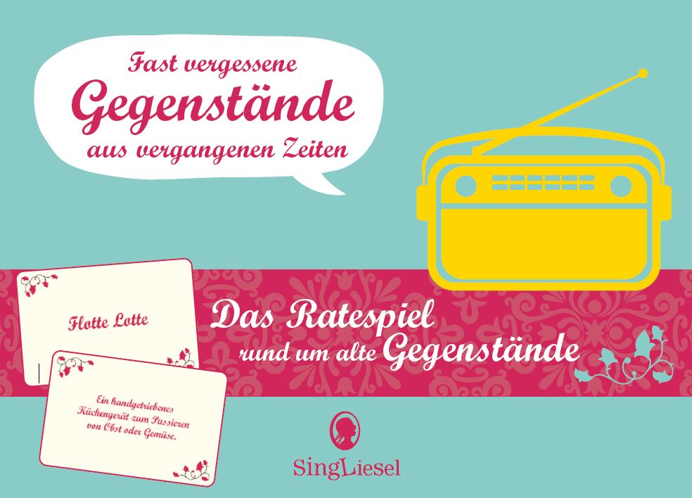 Ratekarten "Gegenstände von früher", Quiz-Spiel für Senioren - auch mit Demenz