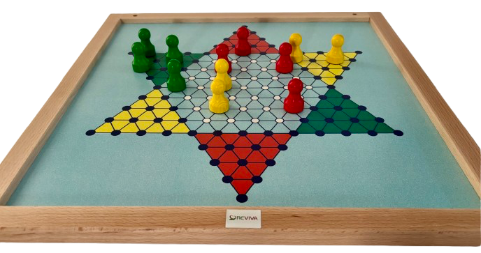Extra großes Magnet Doppel-Brettspiel Verflixt & Halma, 50 x 50 cm