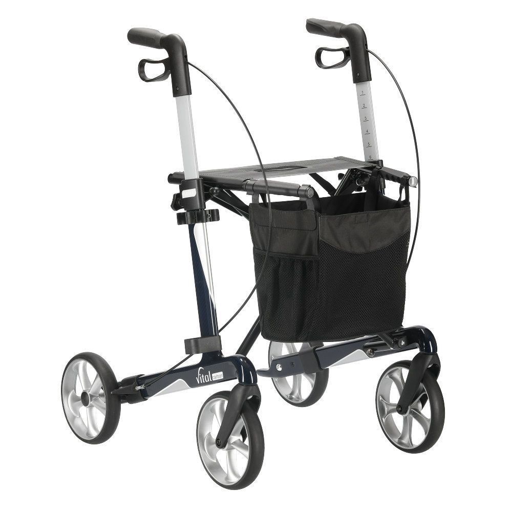 Rollator vital carbon, klappbar, höhenverstellbar, Carbonrahmen, carbonschwarz