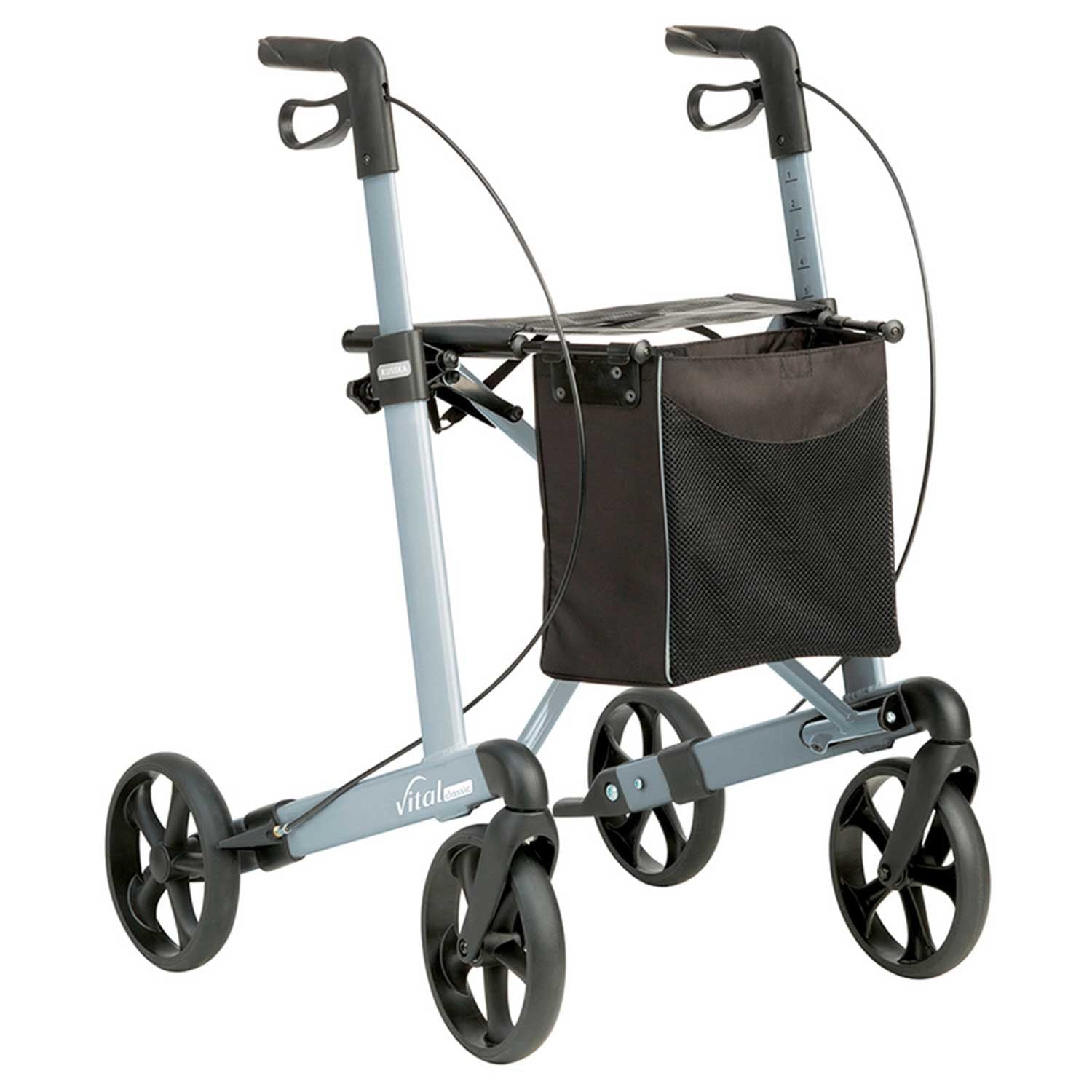 Rollator vital classic, klappbar, höhenverstellbar, Aluminiumrahmen, eisblau