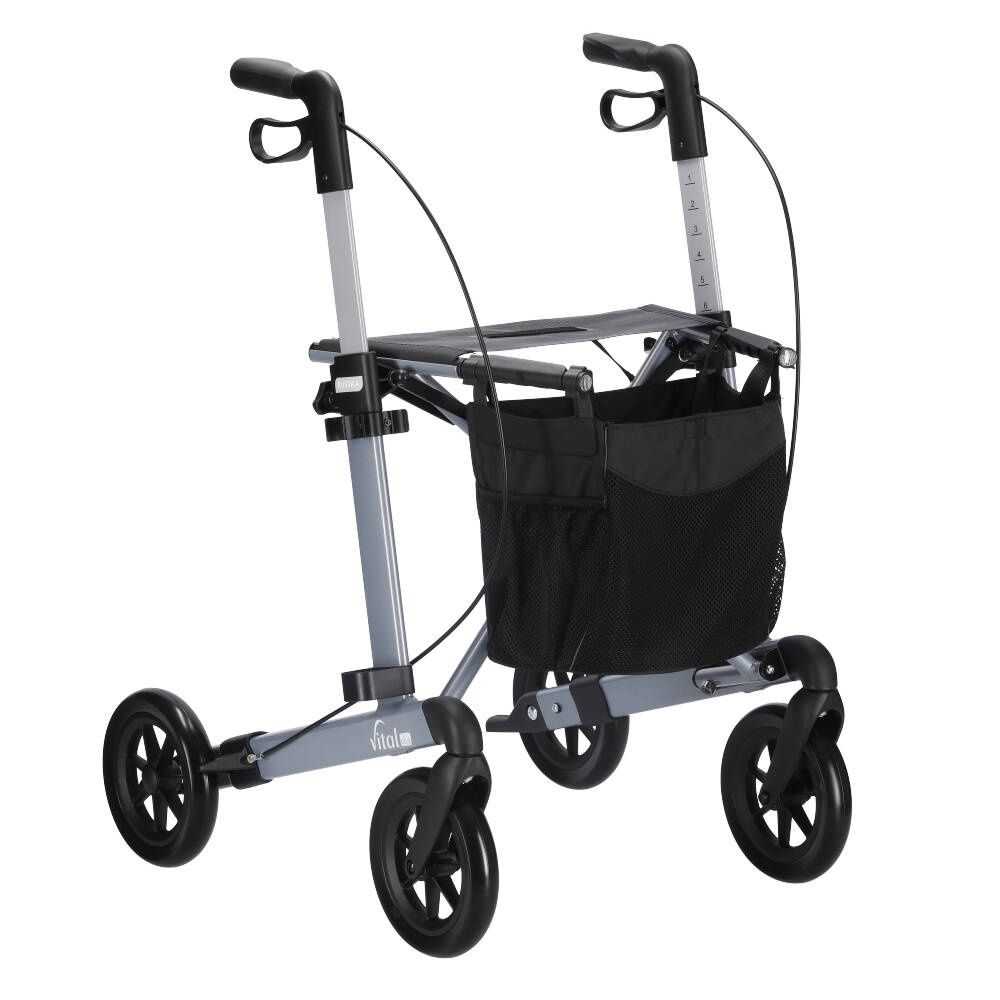 Rollator vital plus, klappbar, höhenverstellbar, Stoßdämpfung, Aluminiumrahmen, eisblau
