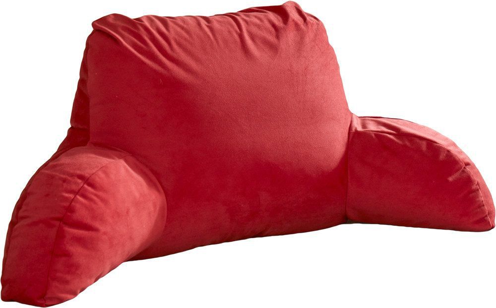 Rückenstützkissen, 38 x 90 x 40 cm, waschbar, rot