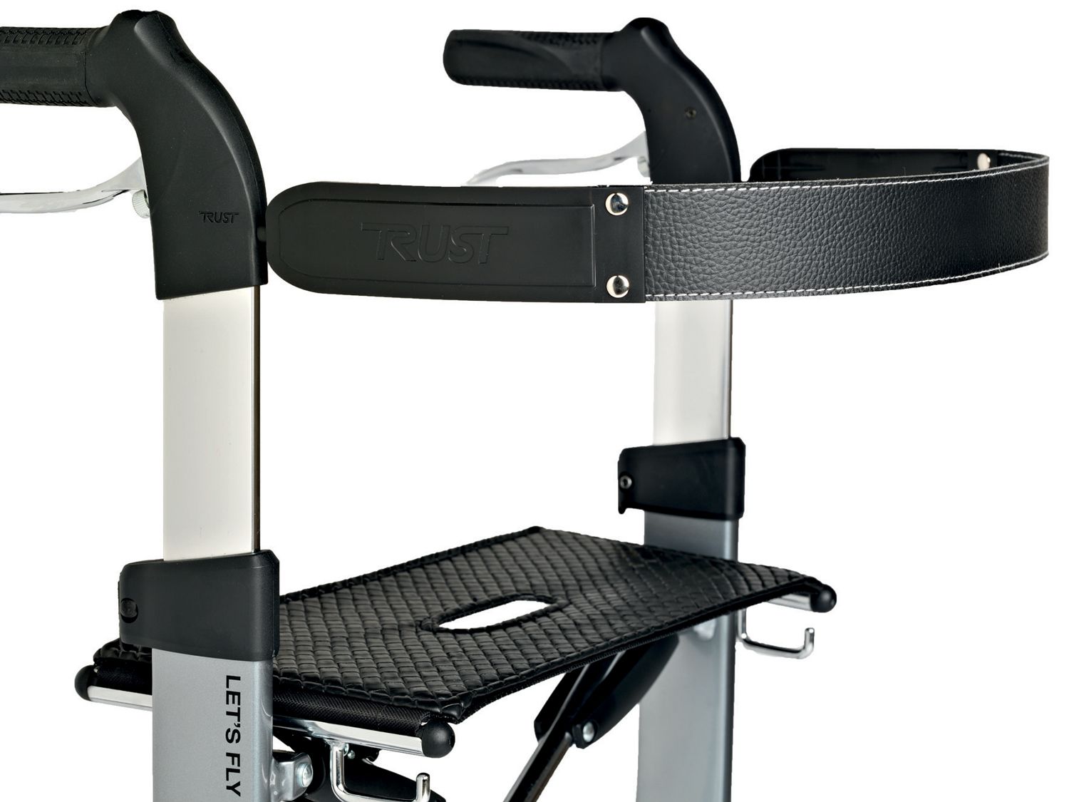 Komfort-Zubehörpaket zum Rollator Let’s Go Out - Rückengurt und Stockhalter