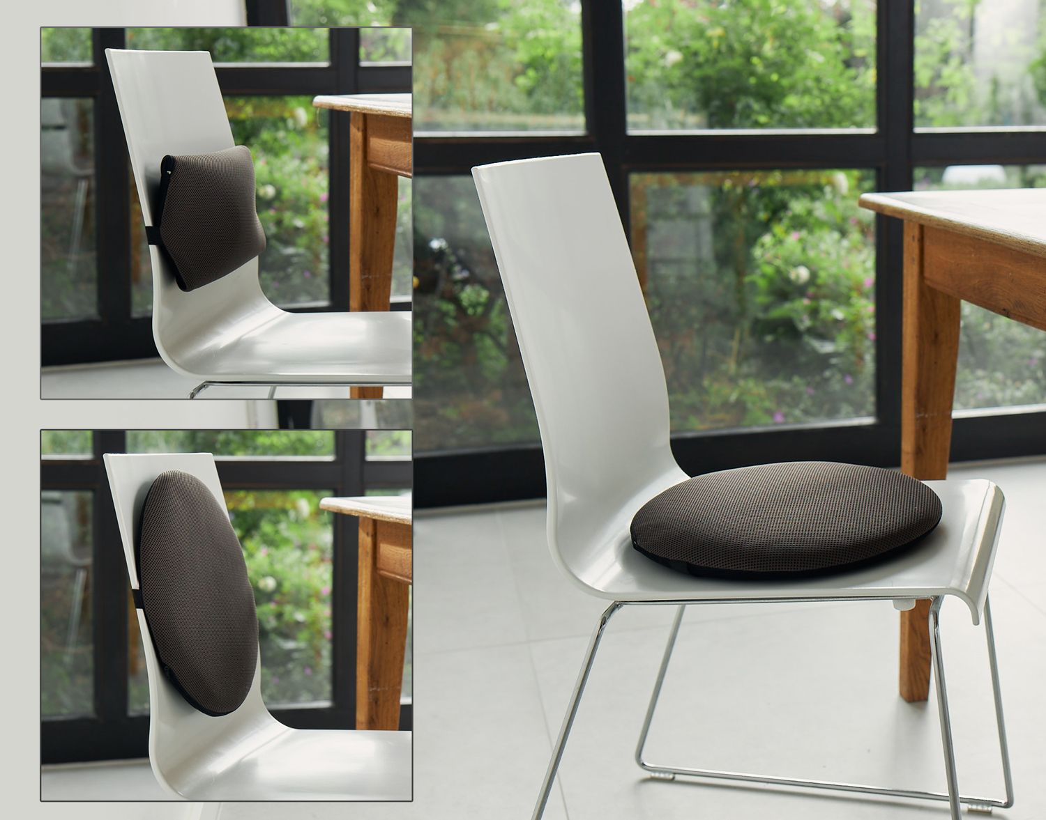 Aerosoft® 3in1 Sitzkissen, Ø 34,5 cm, schwarz