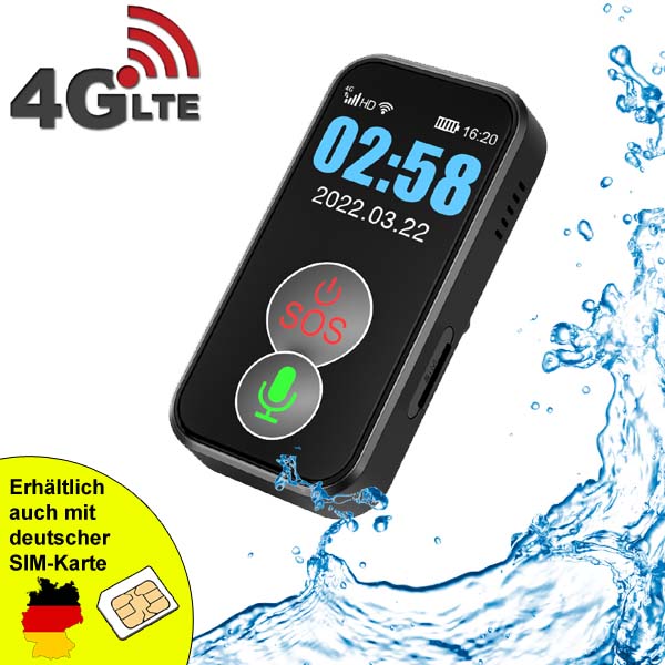 GPS Personenortung + Notrufuhr "Small Stone-II 4G LTE" für Demenzkranke