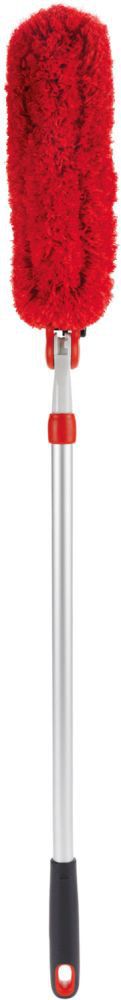 Teleskop-Staubwedel mit Mikrofaser-Kopf, waschbar, schwenkbar, bis 132 cm