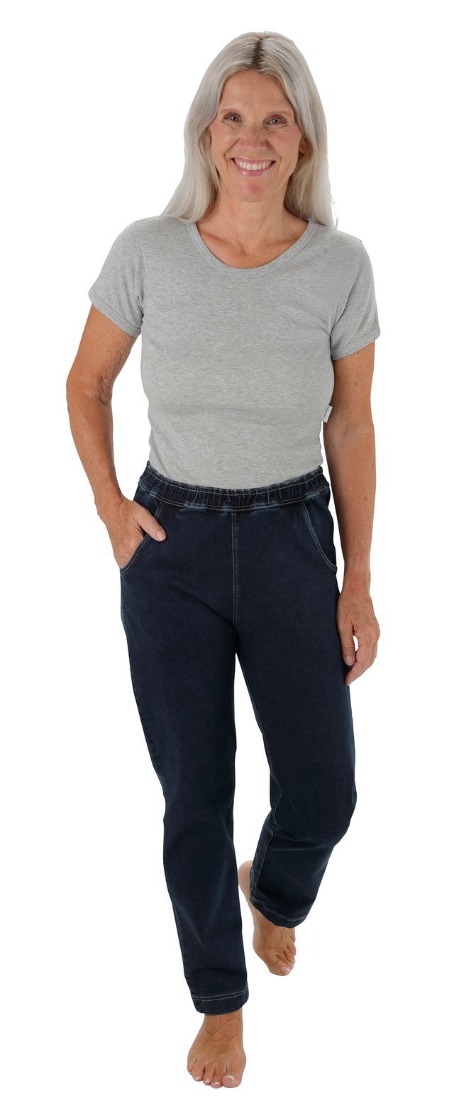 Suprima Pflegeoverall - Jeansoptik - Rückenreißverschluss - unisex