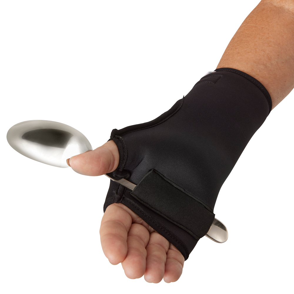 Besteckhelfer mit Klettverschluss für Menschen mit eingeschränkter Greiffähigkeit, für Rechts- oder Linkshänder