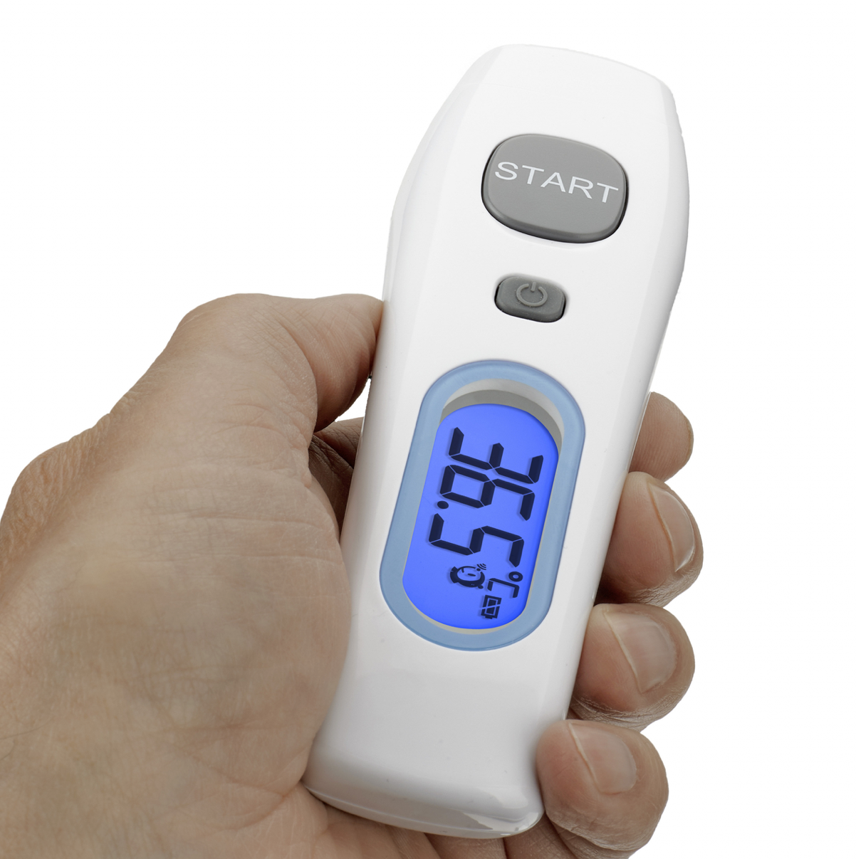 Infrarot-Stirnthermometer, Fieber-Alarm, Messwertspeicher, Hintergrundbeleuchtung, Fieberthermometer