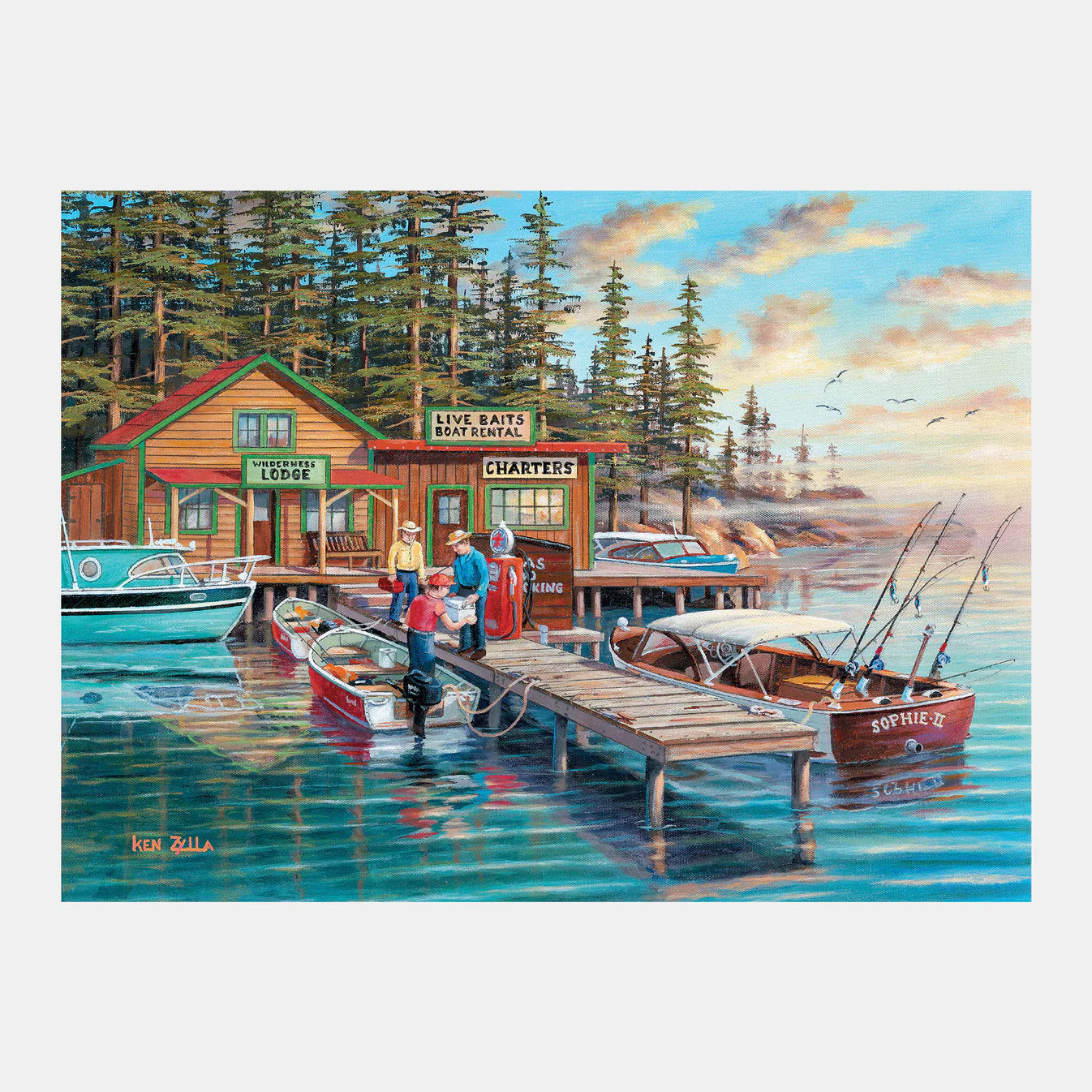 Senioren Puzzle „Urlaub am See“, 63 Teile, Puzzle für Menschen mit Demenz, 31x22 cm