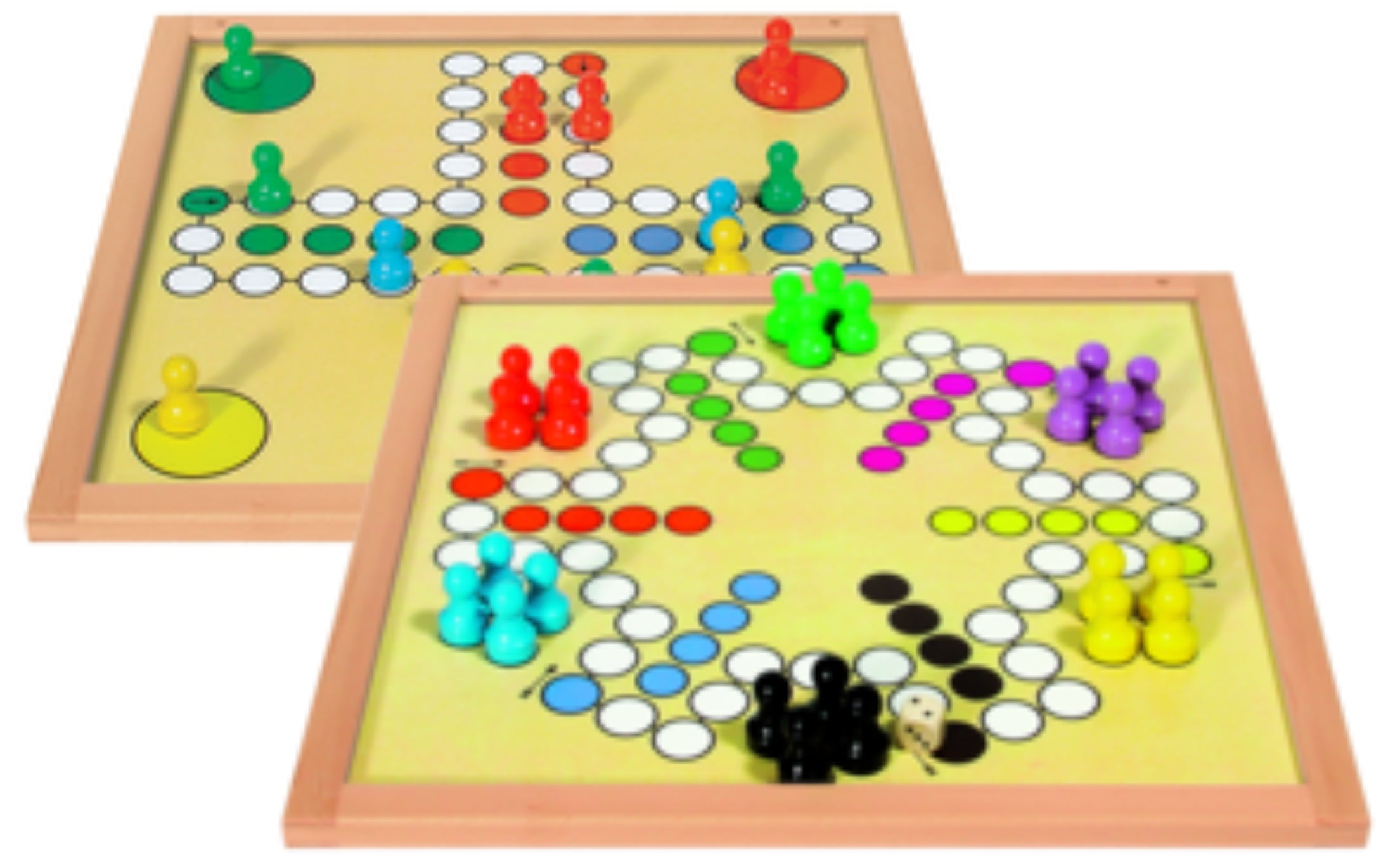 Extra großes Magnet Doppel-Brettspiel Verflixt & Six, 50 x 50 cm