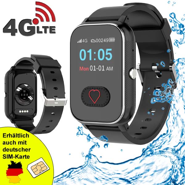 GPS Personenortung + Notrufuhr "Vindicator-III 4G LTE " für Demenzkranke