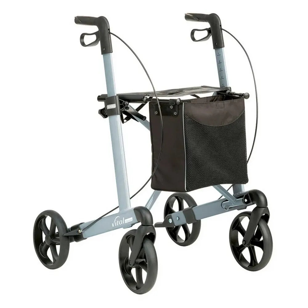 Rollator vital classic, klappbar, höhenverstellbar, Aluminiumrahmen, grau
