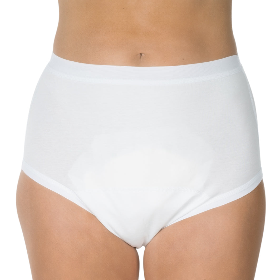 Suprima Bodyguard-Slip 2 mit Fixierlaschen, PU-Wäscheschutz, Inkontinenz-Slip 1258 - Damen, weiß