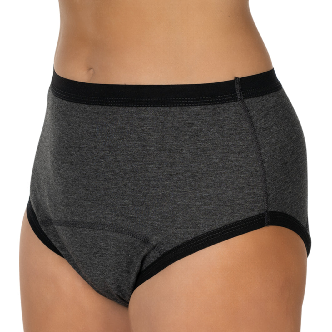 Suprima Bodyguard-Slip 2 mit Fixierlaschen, PU-Wäscheschutz, Inkontinenz-Slip 1258 - Damen, Anthrazit