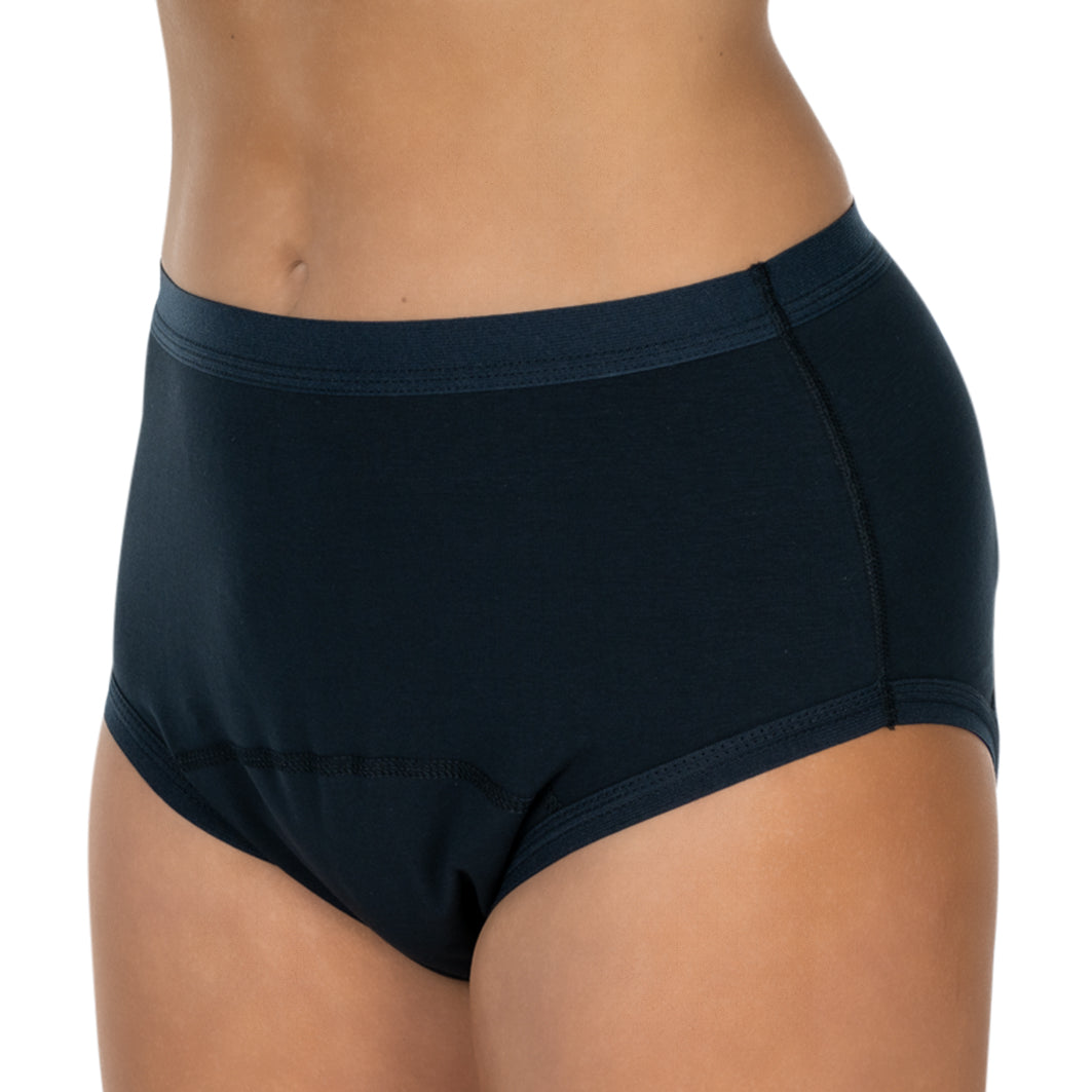 Suprima Bodyguard-Slip 2 mit Fixierlaschen, PU-Wäscheschutz, Inkontinenz-Slip 1258 - Damen, marine (dunkelblau)