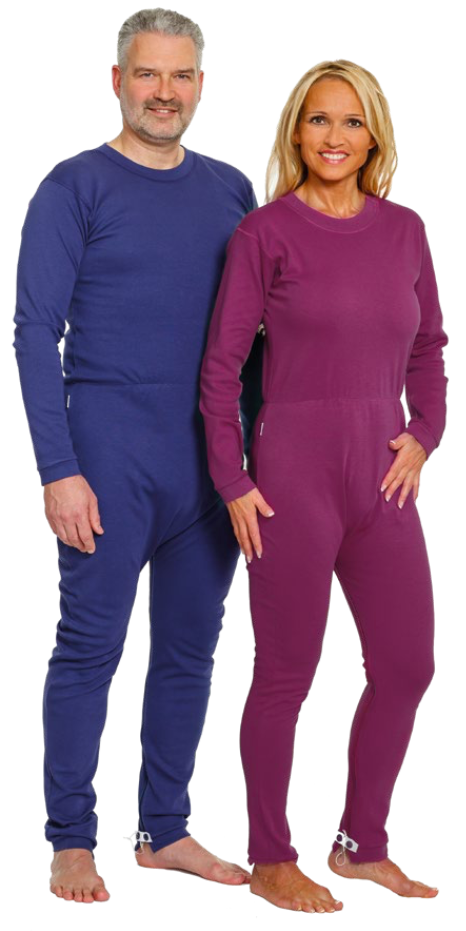 Suprima Pflegeoverall Slim, lang, Rücken- und Beinreißverschluss – Baumwolle - unisex, marine (dunkelblau)