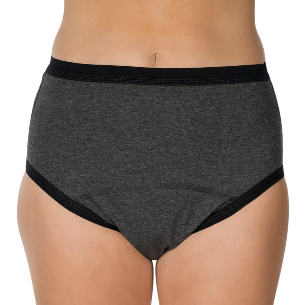 Suprima Bodyguard-Slip 2 mit Fixierlaschen, PU-Wäscheschutz, Inkontinenz-Slip 1258 - Damen, Anthrazit