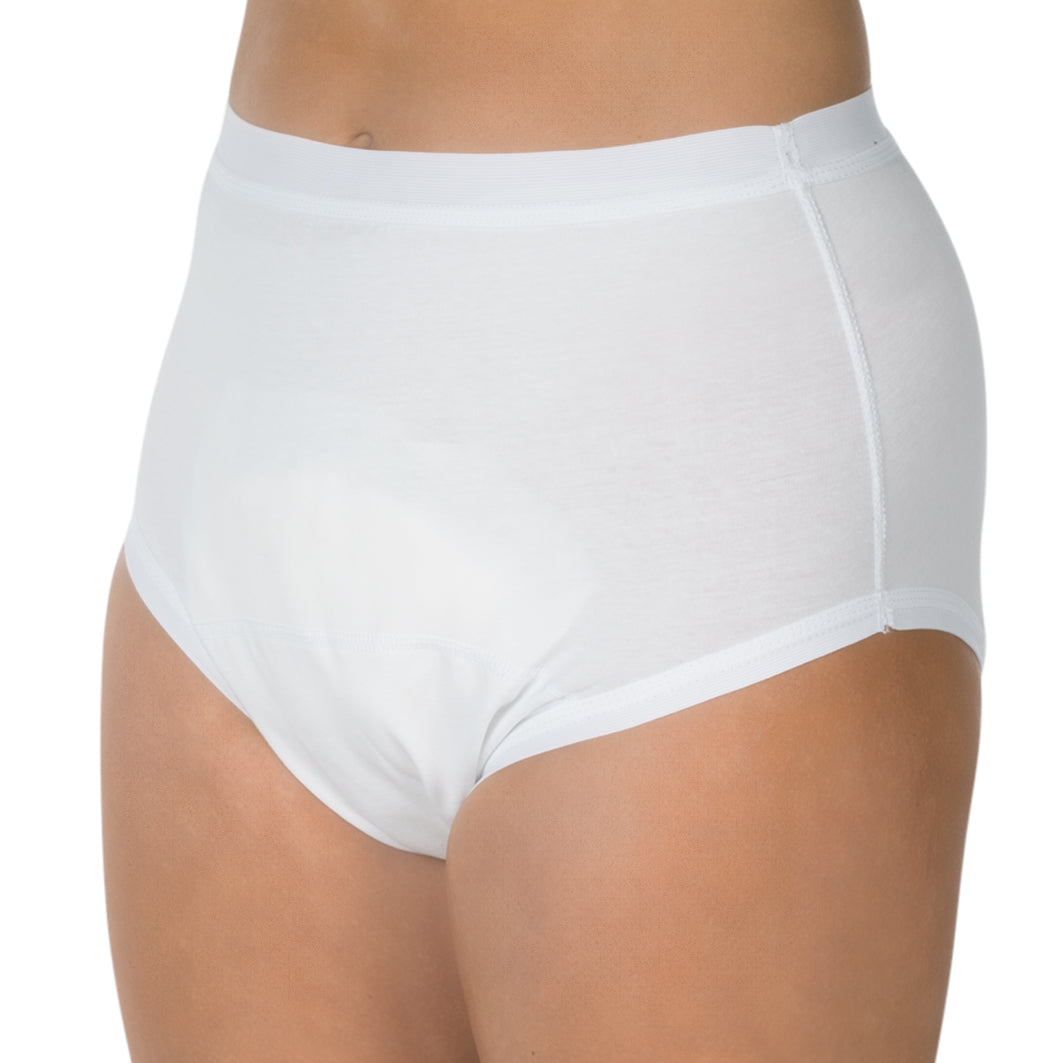 Suprima Bodyguard-Slip 2 mit Fixierlaschen, PU-Wäscheschutz, Inkontinenz-Slip 1258 - Damen, weiß