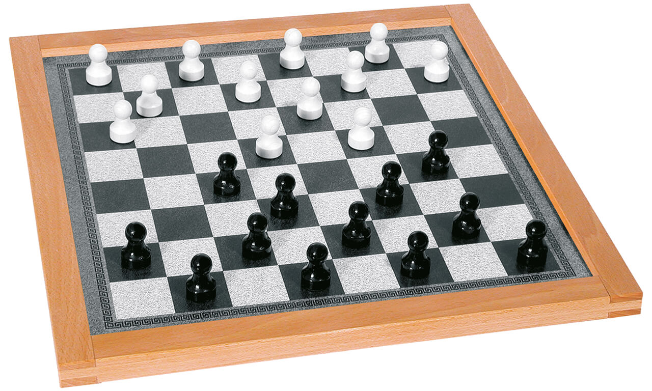 Extra großes Magnet Doppel-Brettspiel Dame & Mühle, 50 x 50 cm