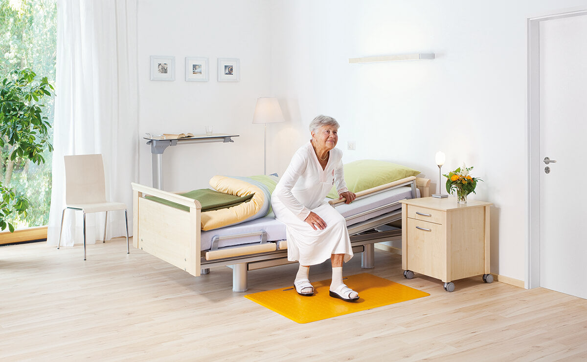 Bircher CareMat A Profi-Alarm-Trittmatte, Wegläuferschutz, 110x70 cm, Rechteckig