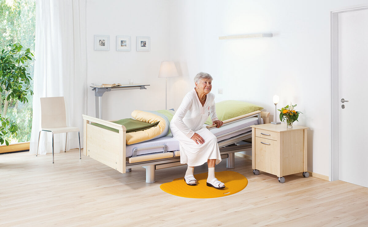 Bircher CareMat C Profi-Alarm-Trittmatte, Wegläuferschutz, 110x70 cm, Oval