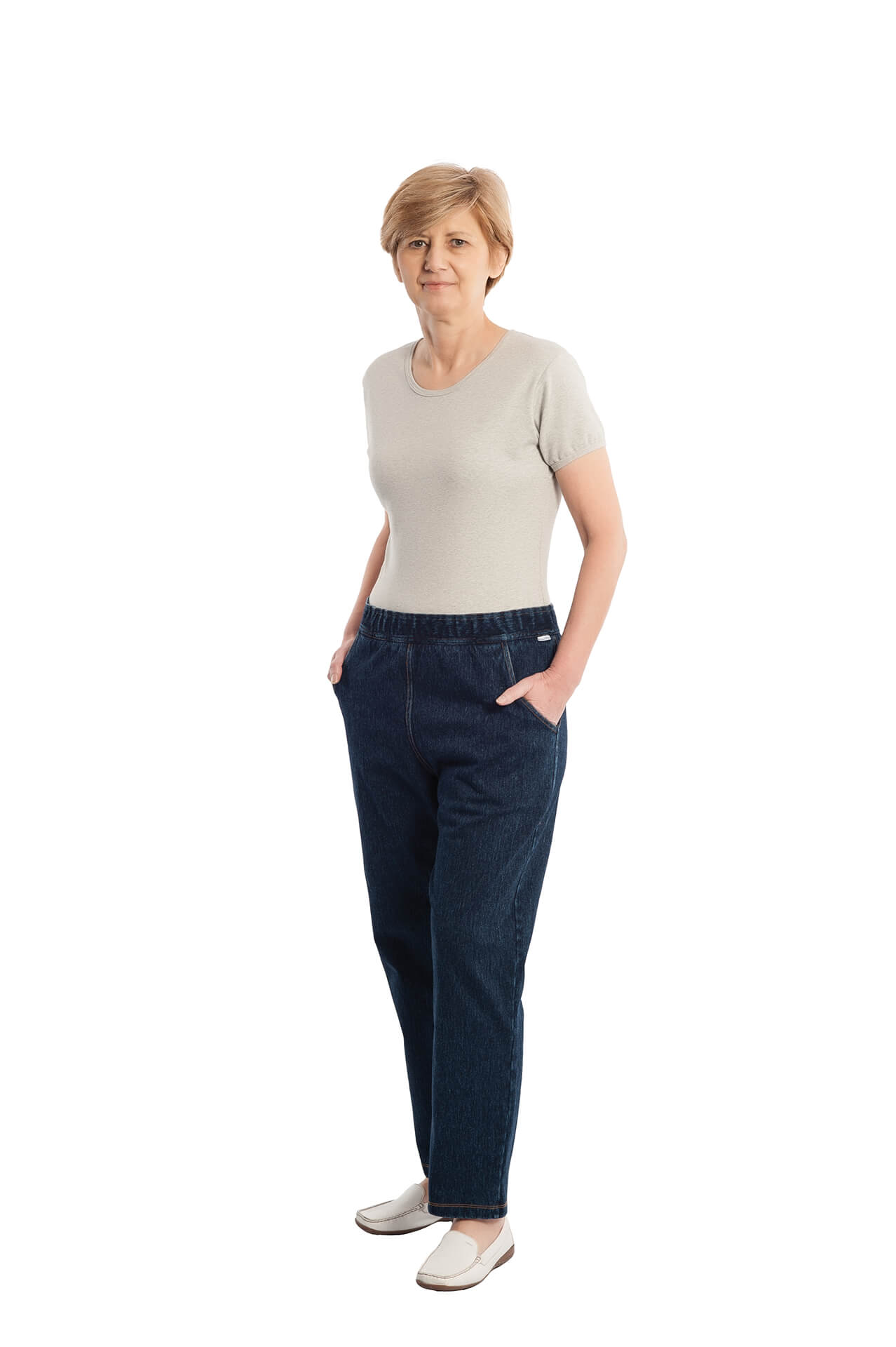 Suprima Pflegeoverall - Jeansoptik - Rückenreißverschluss - unisex