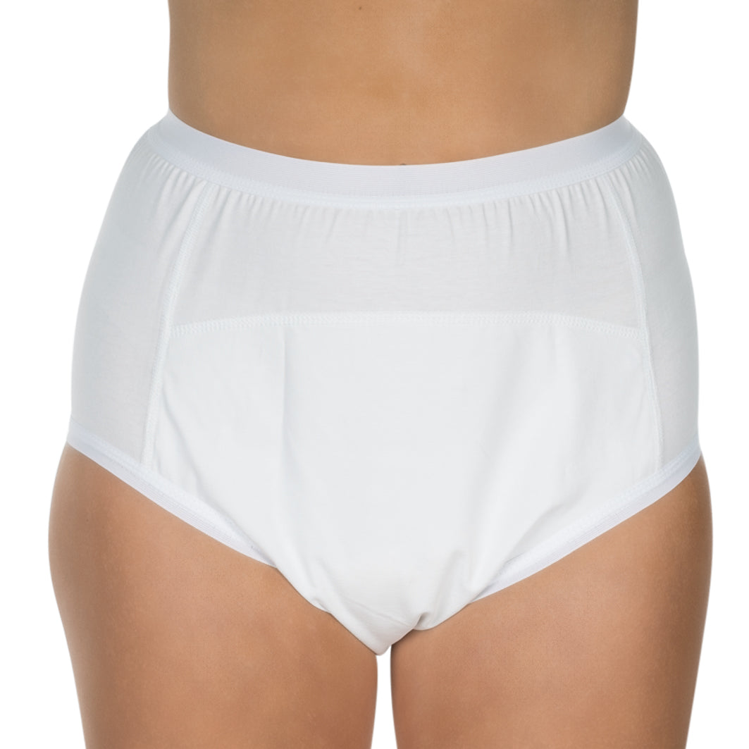 Suprima Bodyguard-Slip 3 mit Fixierlaschen, PU-Wäscheschutz, Inkontinenz-Slip 1259 - unisex, weiß