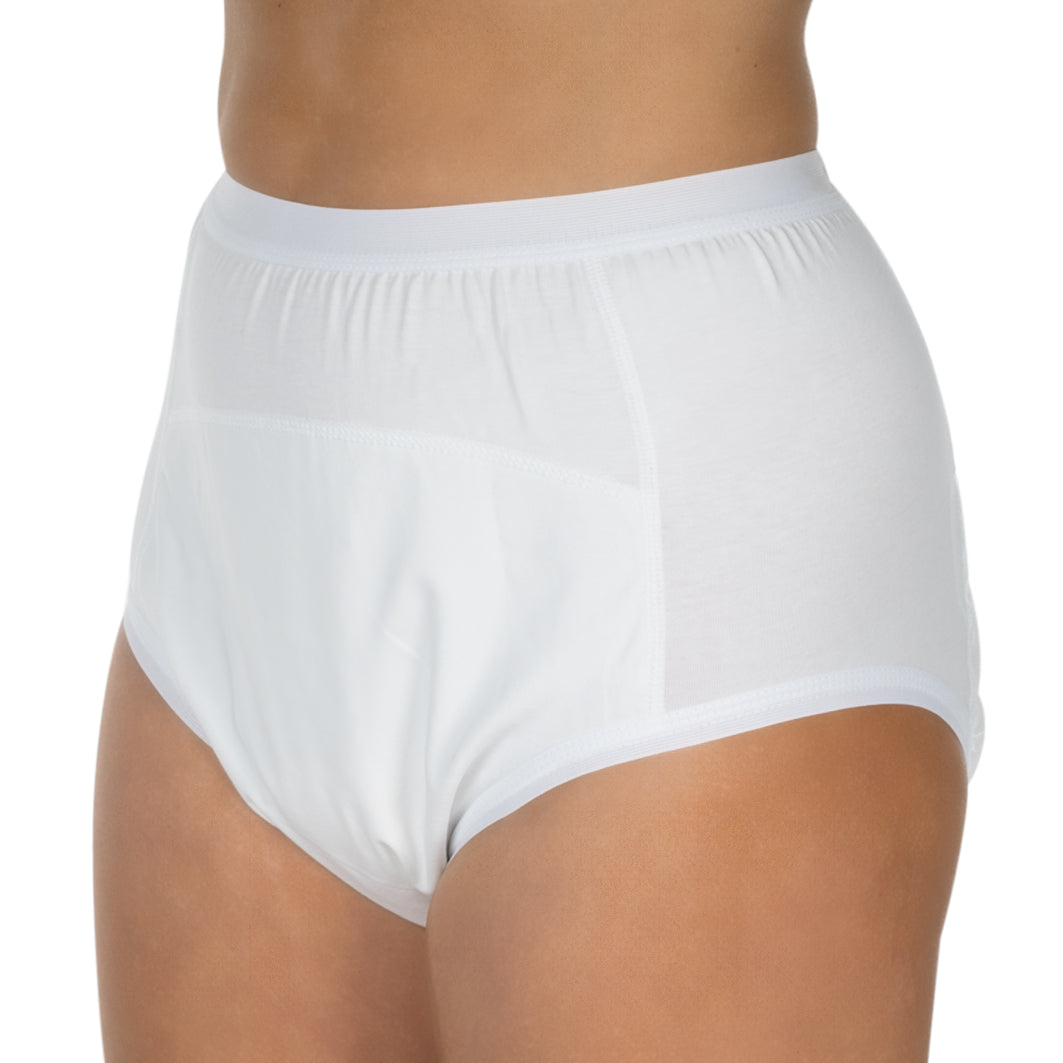 Suprima Bodyguard-Slip 3 mit Fixierlaschen, PU-Wäscheschutz, Inkontinenz-Slip 1259 - unisex, weiß