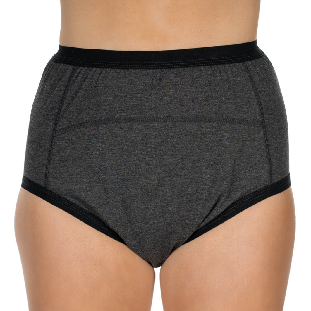 Suprima Bodyguard-Slip 3 mit Fixierlaschen, PU-Wäscheschutz, Inkontinenz-Slip 1259 - unisex, anthrazit
